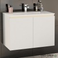 Шкаф за баня 80 см 2 вратички с мивка порцелан, FLEXMEBEL, TENSO, F802DTEN