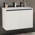 Шкаф за баня 80 см 2 вратички с мивка порцелан, FLEXMEBEL, TENSO, F802DTEN