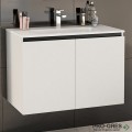 Шкаф за баня 80 см 2 вратички с мивка порцелан, FLEXMEBEL, TENSO, F802DTEN