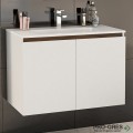 Шкаф за баня 80 см 2 вратички с мивка порцелан, FLEXMEBEL, TENSO, F802DTEN