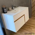 Шкаф за баня 80 см 1 чекмедже, 1 вратичка, с мивка порцелан, FLEXMEBEL, KARA,  KA801D1C