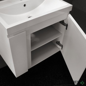 Шкаф за баня с помермраморна мивка 60x39x60 см, една врата, FLEXMEBEL, STELLA SL601D00 Шкаф за баня с помермраморна мивка 60x39x60 см, една врата, FLEXMEBEL, STELLA SL601D00