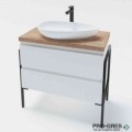 Шкаф за баня, 80х46х52 см, с чекмеджета, Gaudi DS 80_wood_k