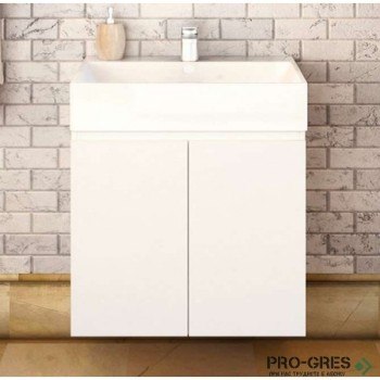 Долен шкаф с мивка Bocchi Scala, вратички PVC бял Compact 50x38см