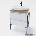 Шкаф за баня, 60х46х52 см, с чекмеджета, Gaudi DS firenze_60_wood_k