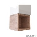 Колона за баня, 30х30х162 см, с 2 вратички и дървена етажерка, Gaudi DS GDS_Firence_162W