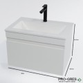 Шкаф за баня, 60х41.5х40.5 см, с чекмедже, Gaudi DS lecce_60_pvc