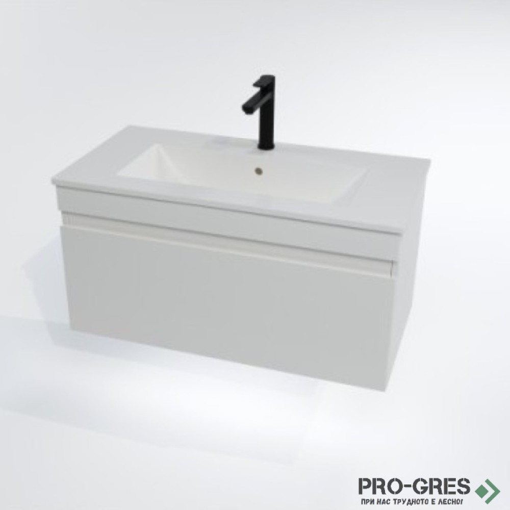 Шкаф за баня, 80х41,5х40,5 см, с чекмедже, Gaudi DS lecce_80_pvc