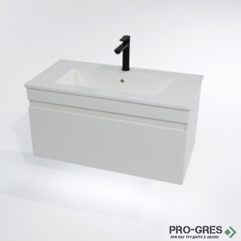 Шкаф за баня, 80х41,5х40,5 см, с чекмедже, Gaudi DS lecce_80_pvc