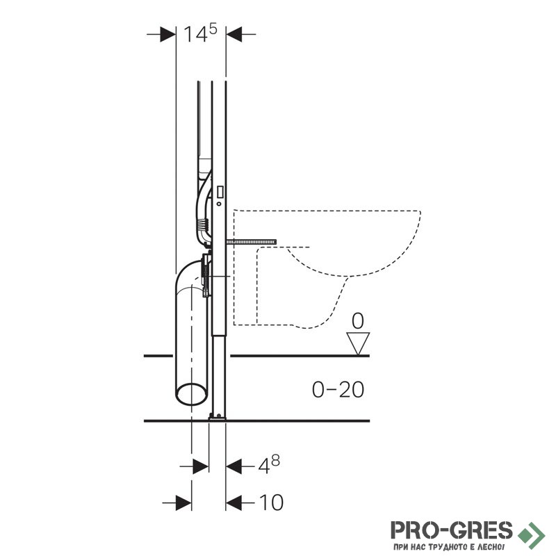 Промо комплект DUOFIX SIGMA 8см,  GEBERIT 111.796.00.1