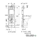 Структура за вграждане Duofix Delta + активатор Delta 30, хром, Geberit 458.103.00.1