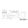 Промо комплект структура Duofix SIGMA12 с конзолна тоалетна чиния SMYLE SQUARE , GEBERIT 500.685.01.1