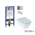 Промо комплект структура Duofix SIGMA12 с конзолна тоалетна чиния SMYLE SQUARE , GEBERIT 500.685.01.1