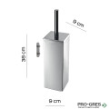 Gedy Teseo четка за тоалетнa стенна хром