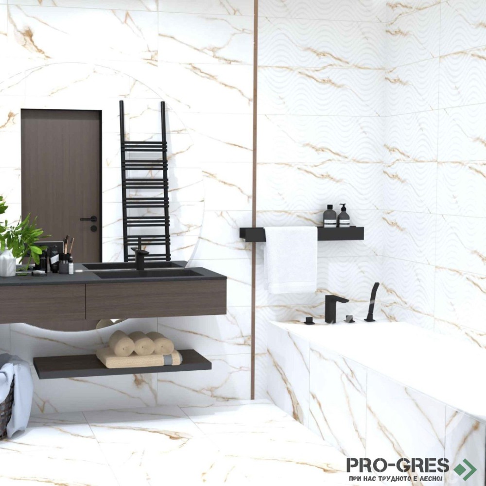 Плочки за баня Geotiles Brera Gold 30×90 см