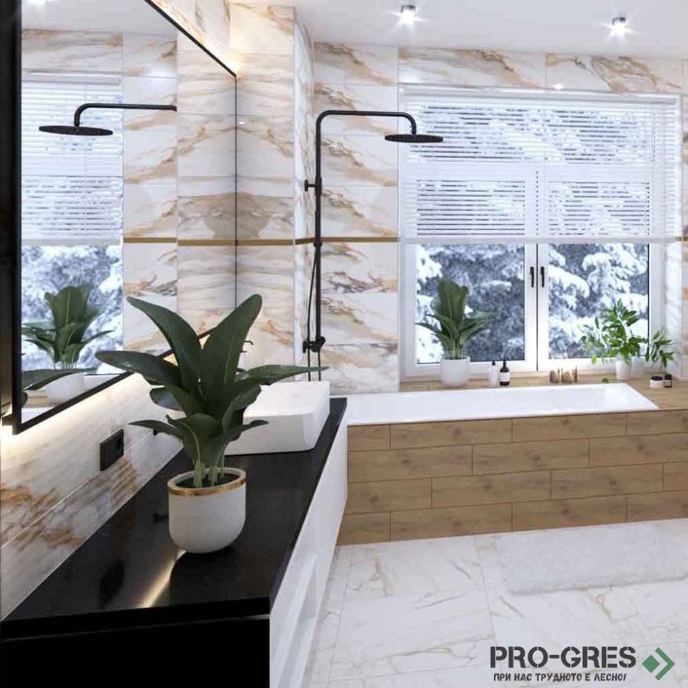 Плочки за баня Geotiles Crash Beige 30×90 см