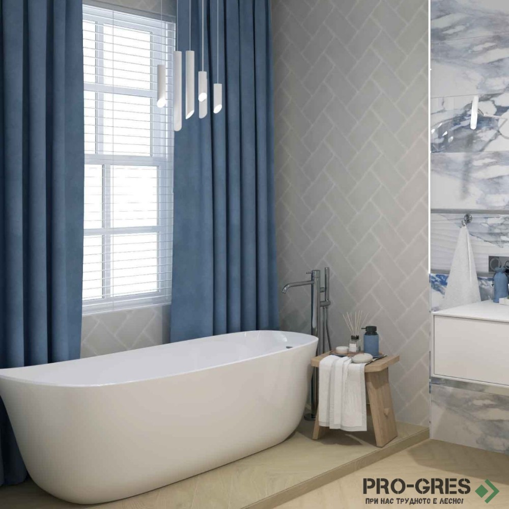 Плочки за баня Geotiles Crash Blue 30×90 см Плочки за баня Geotiles Crash Blue 30×90 см