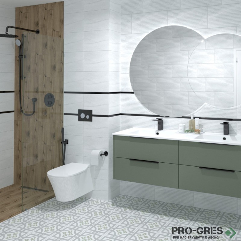Плочки за баня Geotiles Lavica Blanco 25×50 см Плочки за баня Geotiles Lavica Blanco 25×50 см