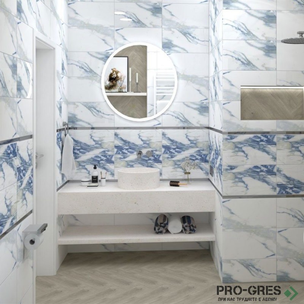 Плочки за баня Geotiles Valeria Blue 25×50 см Плочки за баня Geotiles Valeria Blue 25×50 см