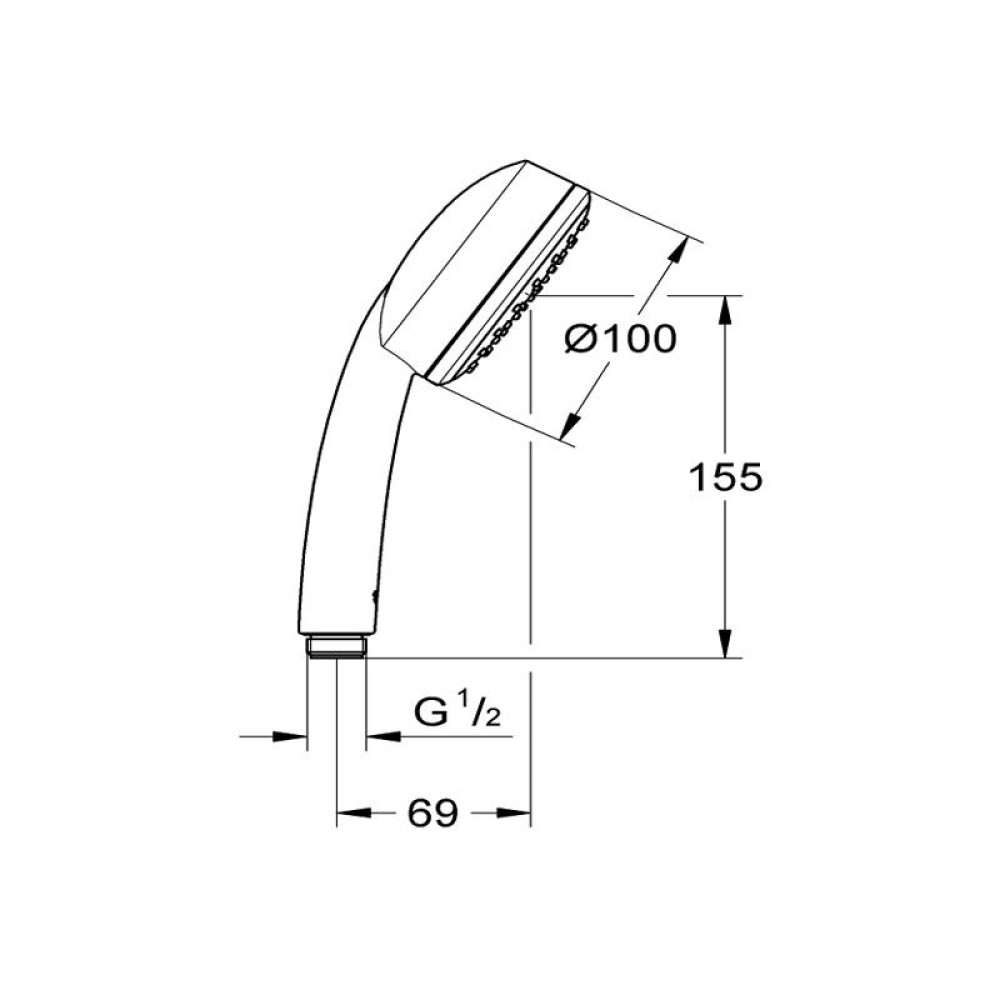 Ръчен душ, Grohe, Tempesta 100 една струя 26082002