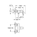 Смесител за душ едноръкохватков хром,Eurosmart Cosmopolitan Grohe 32 837 000