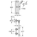 Комплект термостатен смесител и душ гарнитура Grohtherm 500 Grohe 34796000