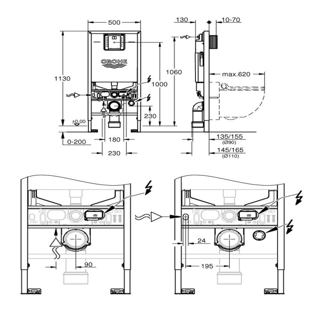 Структура за вграждане, Grohe Rapid SLX 39 596 000