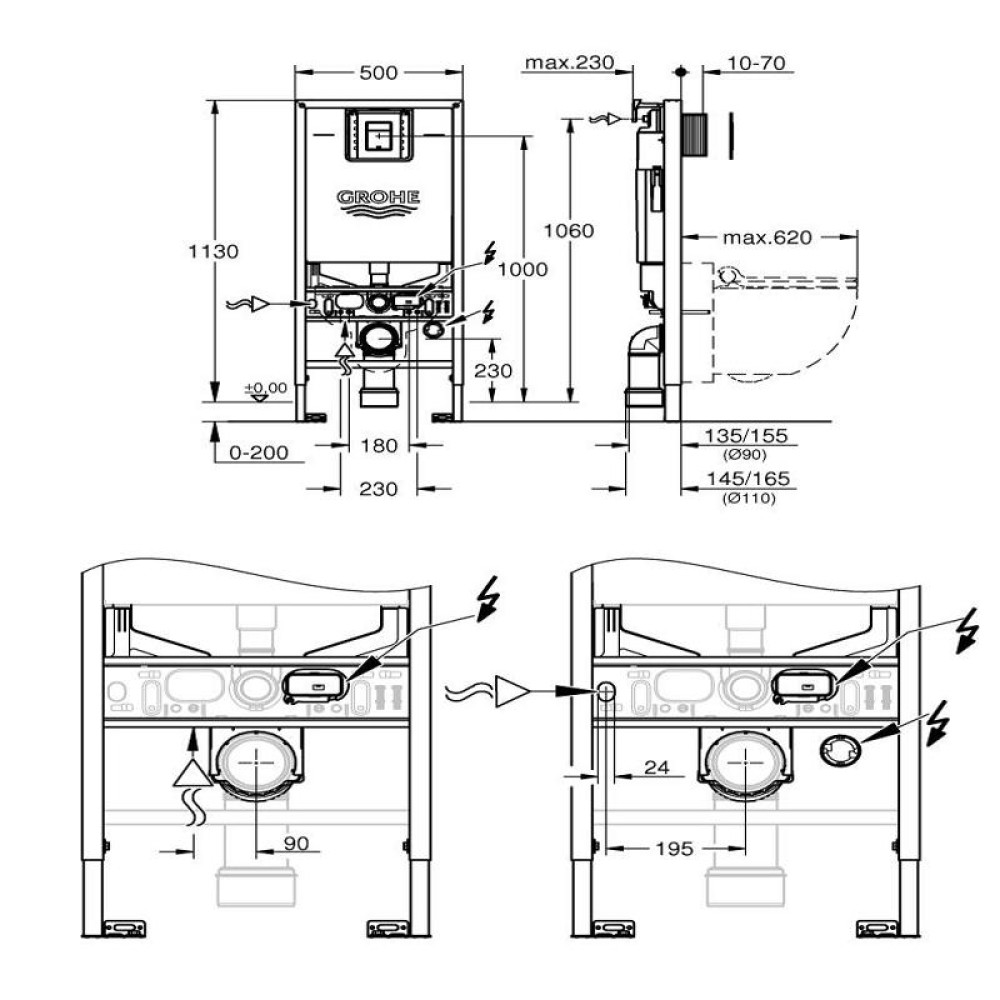 Структура за вграждане, Grohe Rapid SLX 39 603 000