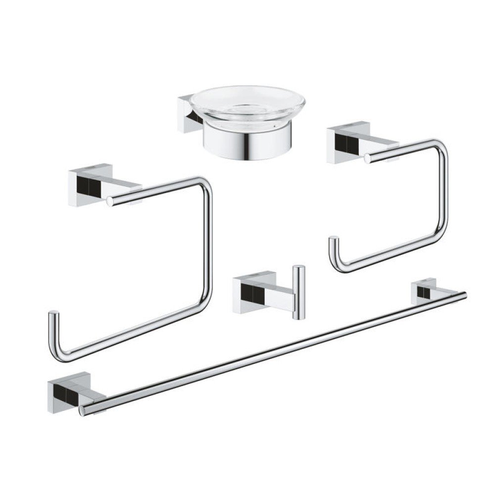 Комплект аксесоари за баня 5в1, Grohe Essentials Cube 40 758 001