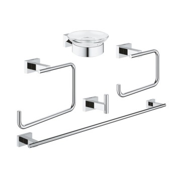 Комплект аксесоари за баня 5в1, Grohe Essentials Cube 40758001