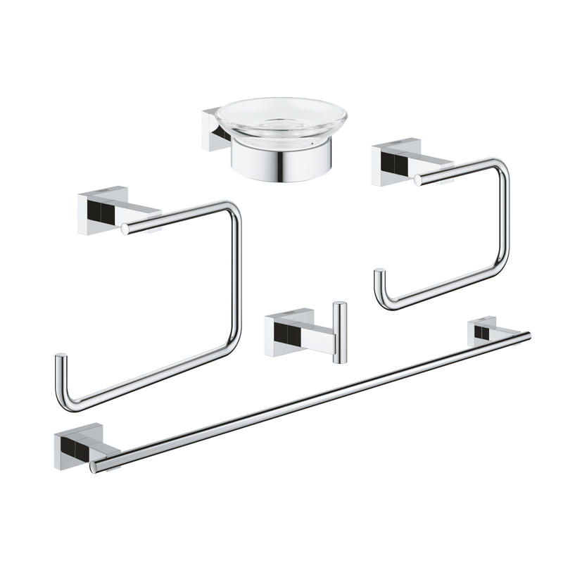Комплект аксесоари за баня 5в1, Grohe Essentials Cube 40 758 001