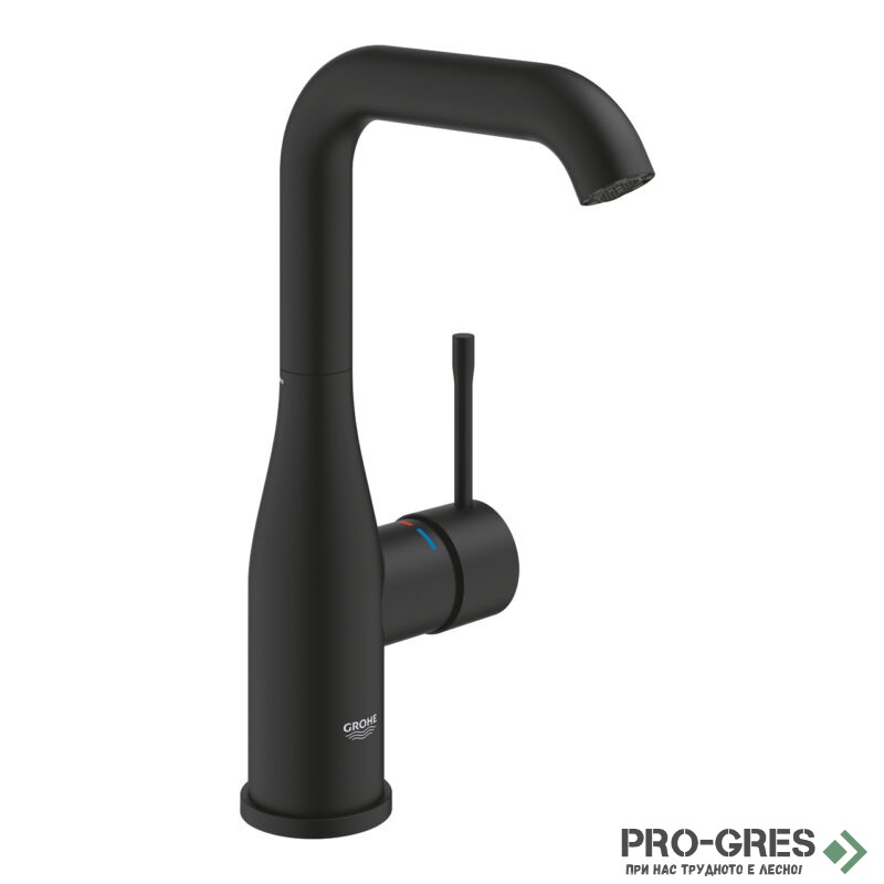 Смесител за умивалник, L-размер, черен мат, Essence, Grohe 24177KF1
