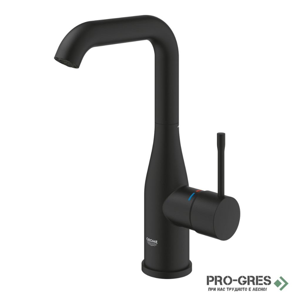 Смесител за умивалник, L-размер, черен мат, Essence, Grohe 24177KF1