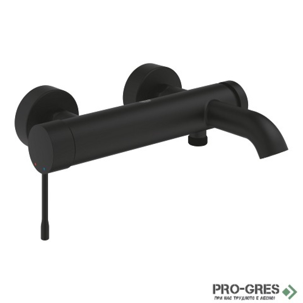 Смесител за вана/душ 1/2″, черен мат, Essence, Grohe 225250KF1