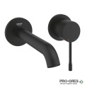 Стенен смесител с тяло за вграждане, черен мат, Essence, Grohe 29192KF1/23571000