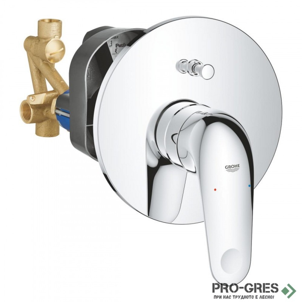 Смесител с тяло за вграждане, стенен, Euroeco I, Grohe 32 747 001