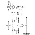 Смесител за вана/душ, термостатен, Grohtherm 1000, Grohe 34 816 003
