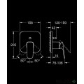 Смесител за душ, 2-степенен, Едноръкохватков, Cubeo, Grohe 10 177 80000