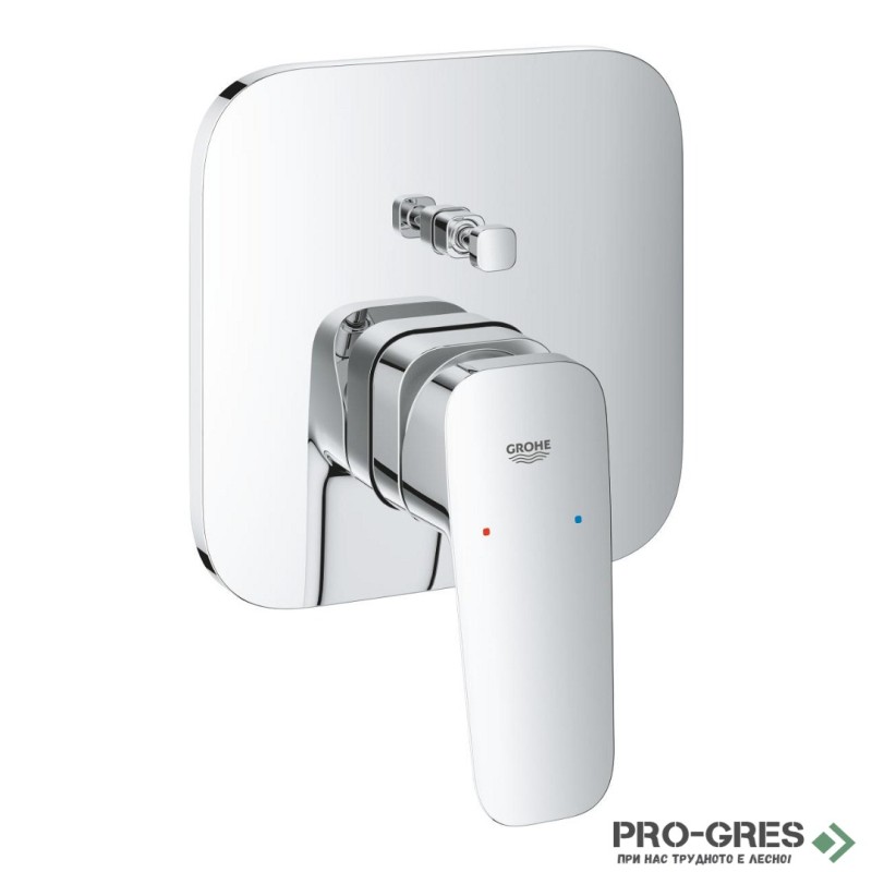 Смесител за душ, 2-степенен, Едноръкохватков, Cubeo, Grohe 10 177 80000