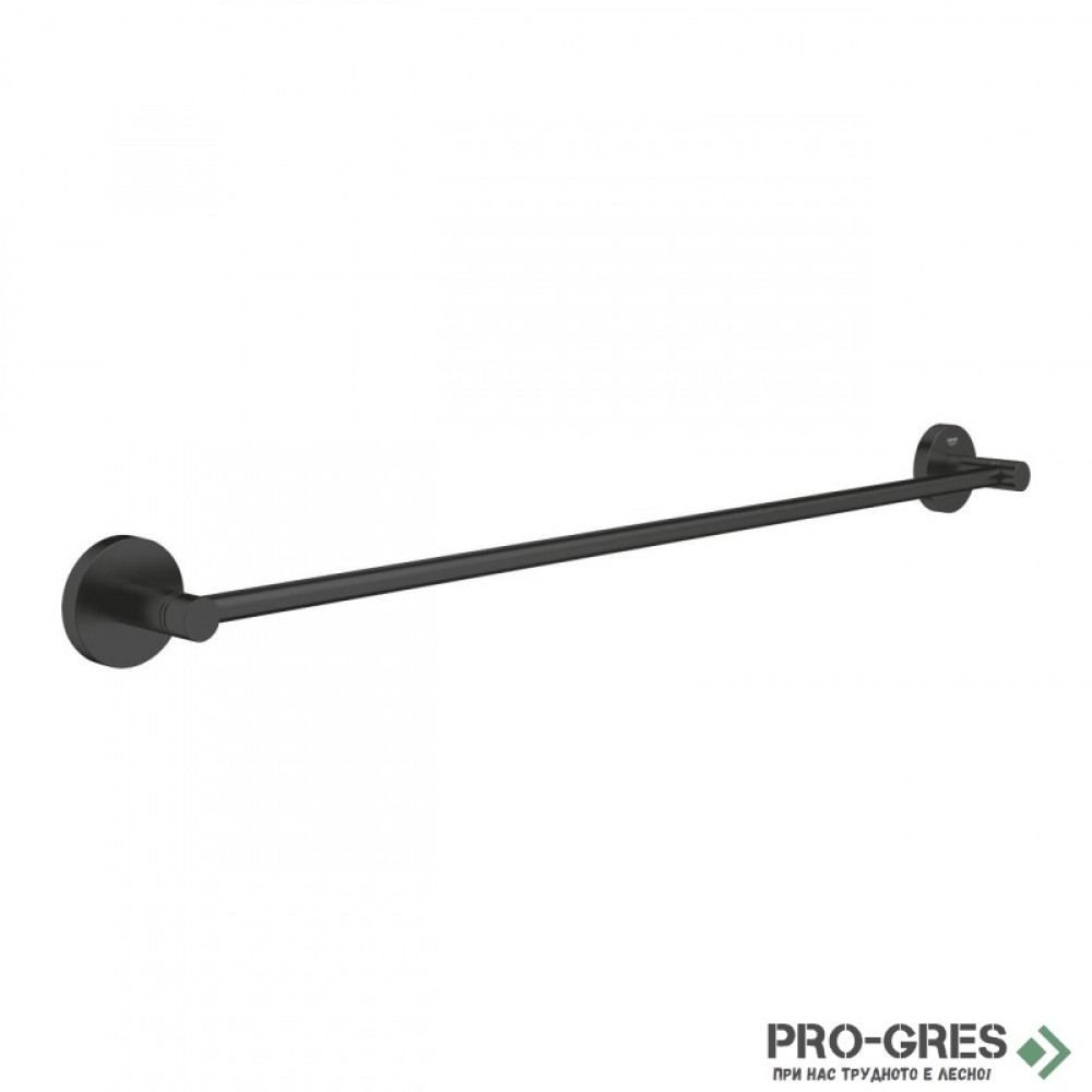 Закачалка за хавлии, 60см, черен мат, Essentials, Grohe 1022512430