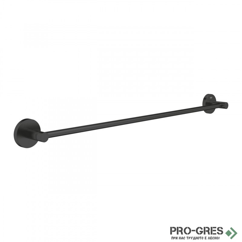 Закачалка за хавлии, 60см, черен мат, Essentials, Grohe 1022512430