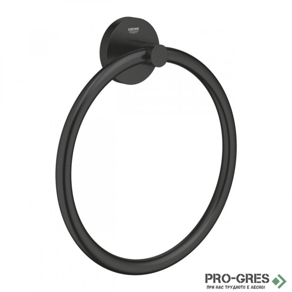Поставка за хавлии, черен мат, Essentials, Grohe 1024612430