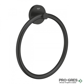 Поставка за хавлии, черен мат, Essentials, Grohe 1024612430