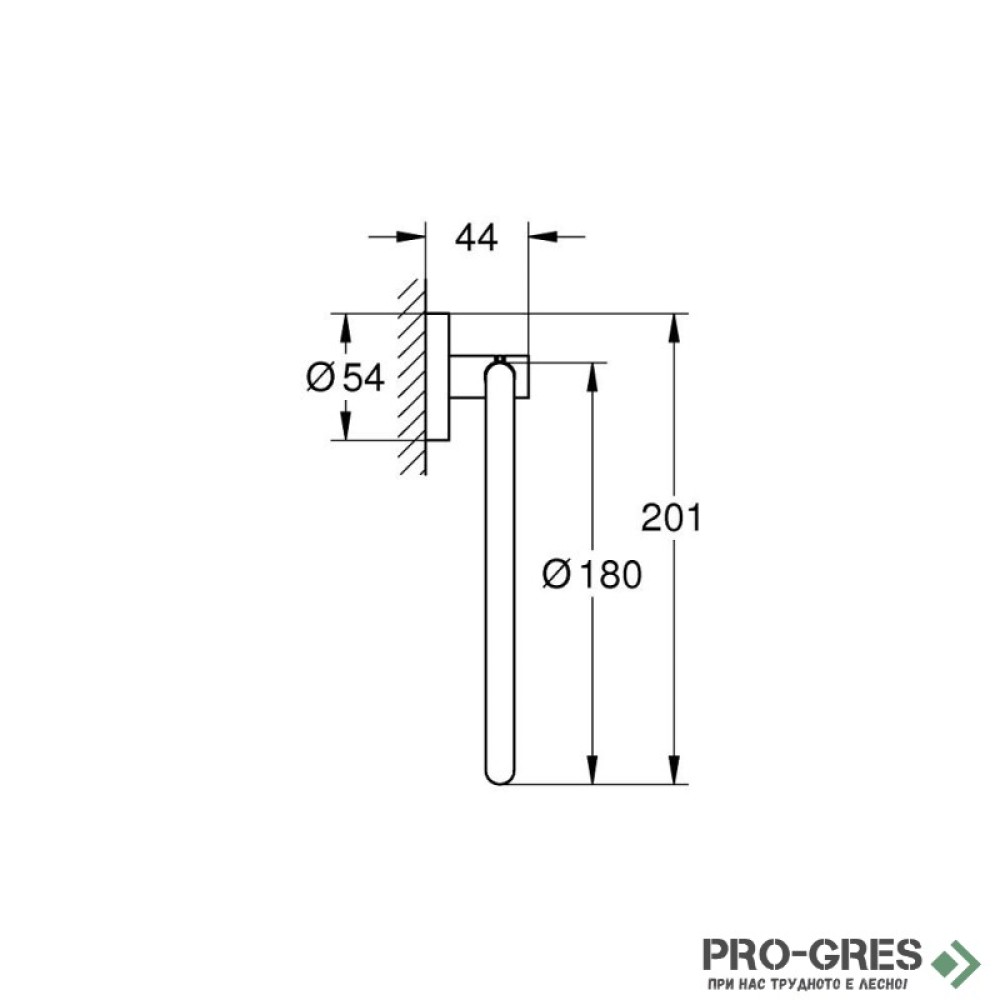 Държач за кърпи-ринг,SuperSteel,Essentials, Grohe 40365DC1