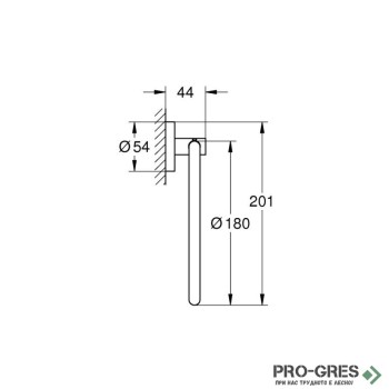 Поставка за хавлии, черен мат, Essentials, Grohe 1024612430