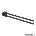 Двойна закачалка за хавлии, черен мат, Essentials, Grohe 1024672430
