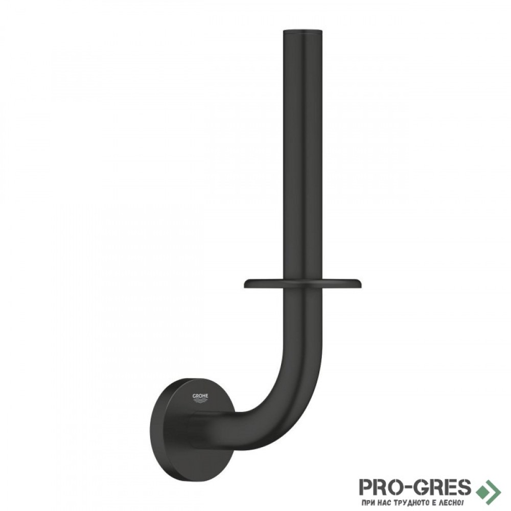 Поставка за резервна тоалетна хартия, черен мат, Essentials, Grohe 1024692430