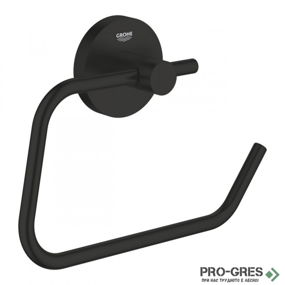 Поставка за тоалетна хартия, черен мат, Essentials, Grohe 1024722430