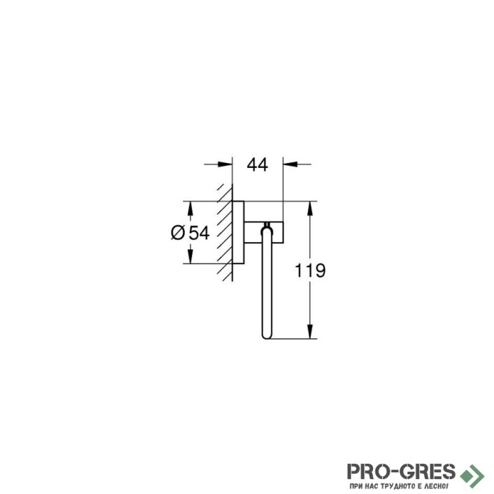 Поставка за тоалетна хартия, черен мат, Essentials, Grohe 1024722430