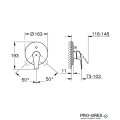 Смесител за вграждане, за вана, Grohe ,Eurosmart 194502433